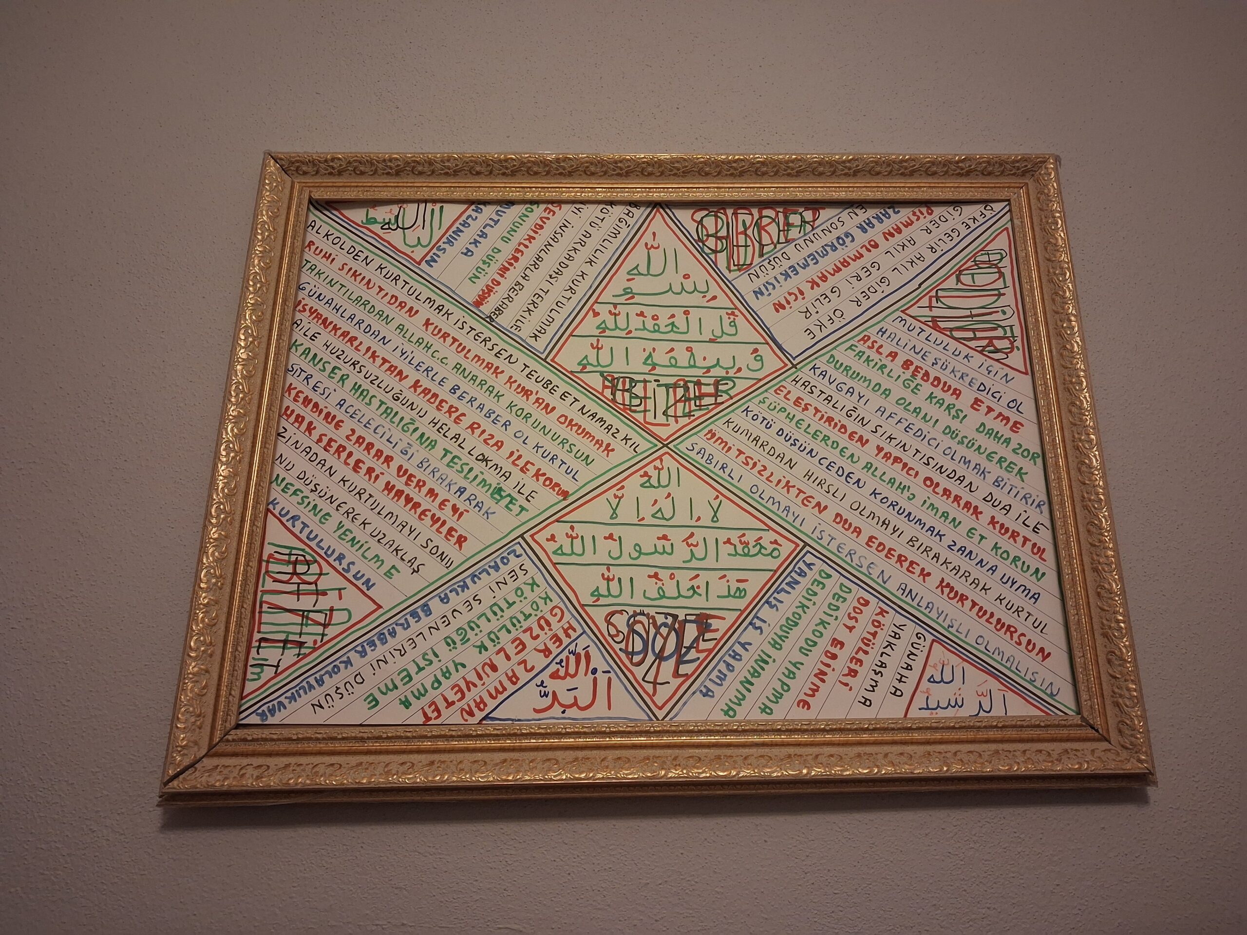 500 TL EL YAZMASI 70*50 CM ÇERÇEVESİZ